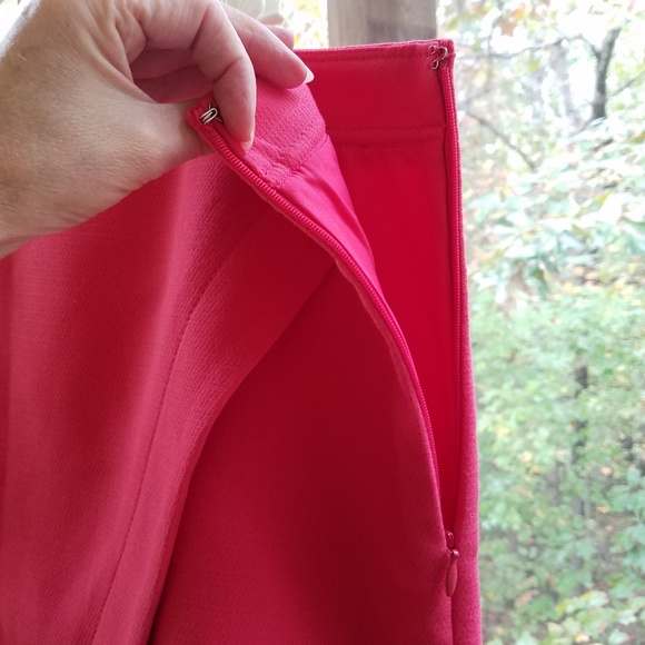 *LOFT Faux Wrap Coral Skirt Size 10T [Tall] - Picture 4 of 8